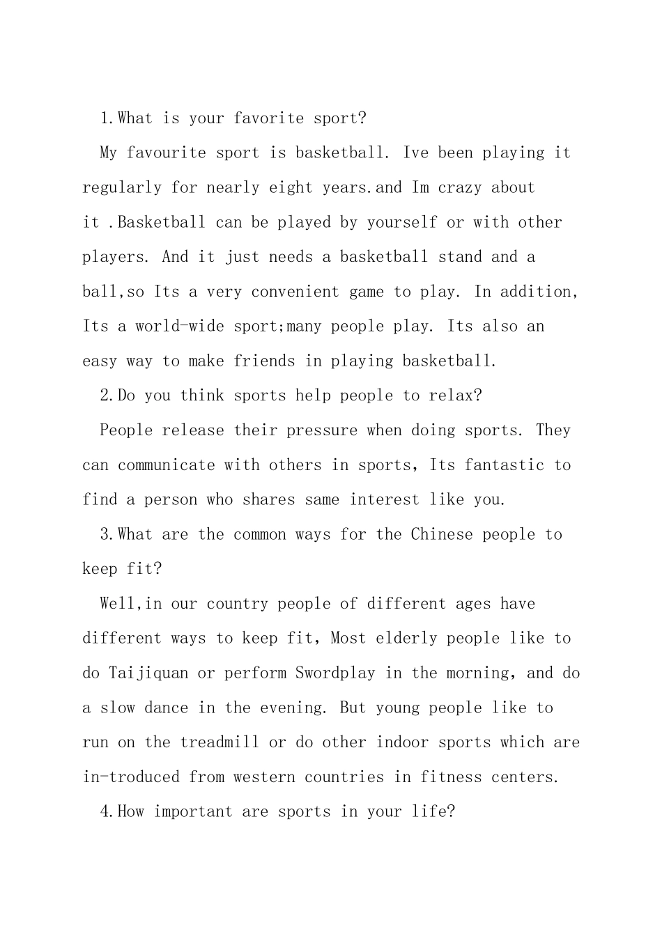 托福口语sports范文_第2页