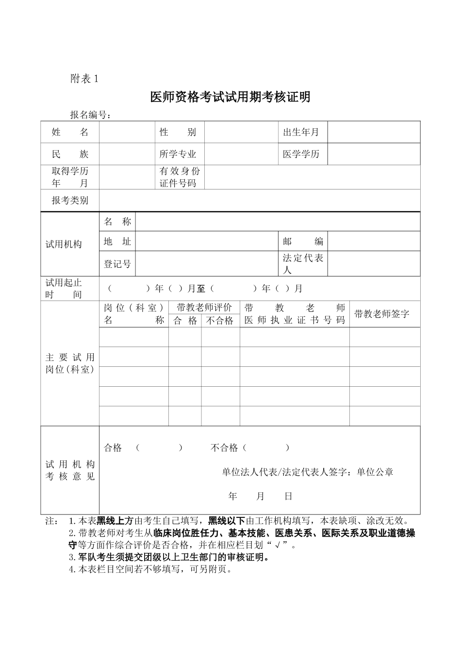 执业医师报名下载附件表格_第1页