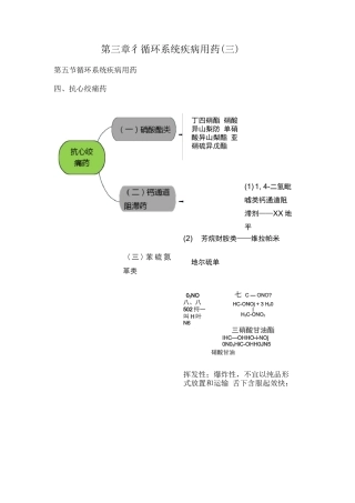 执业药师资格考试药学专业知识考试重点-循环系统疾病用药