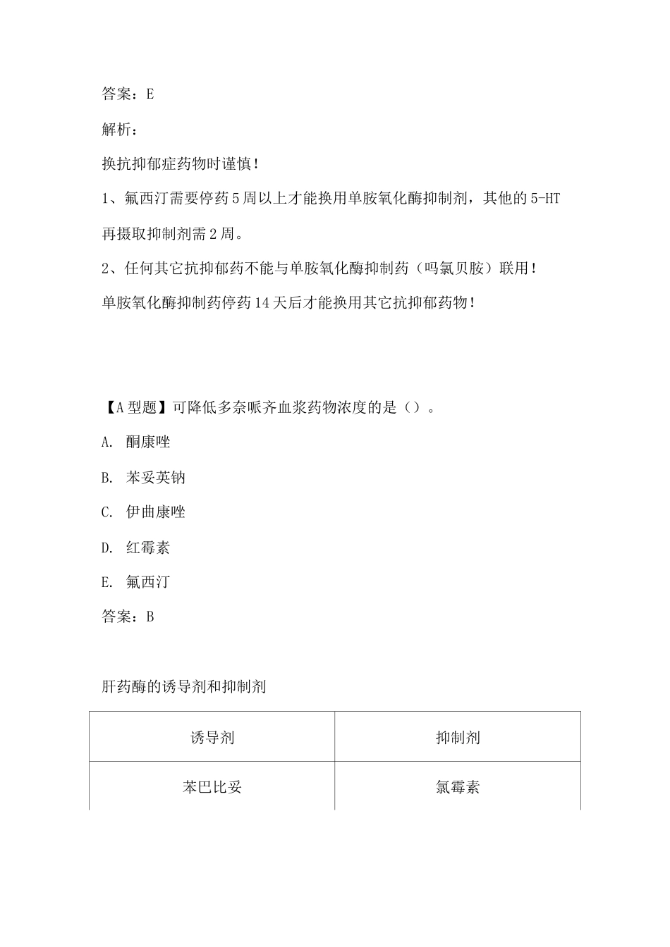 执业药师资格考试药学专业知识试题及答案_第2页