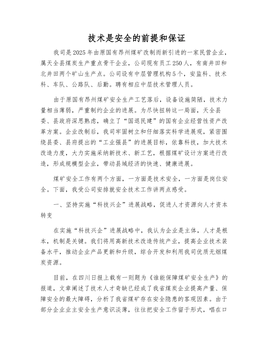 技术是安全的前提和保证_第1页