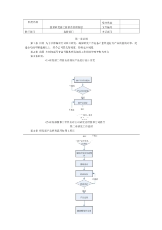 技术研发部工作职责管理制度