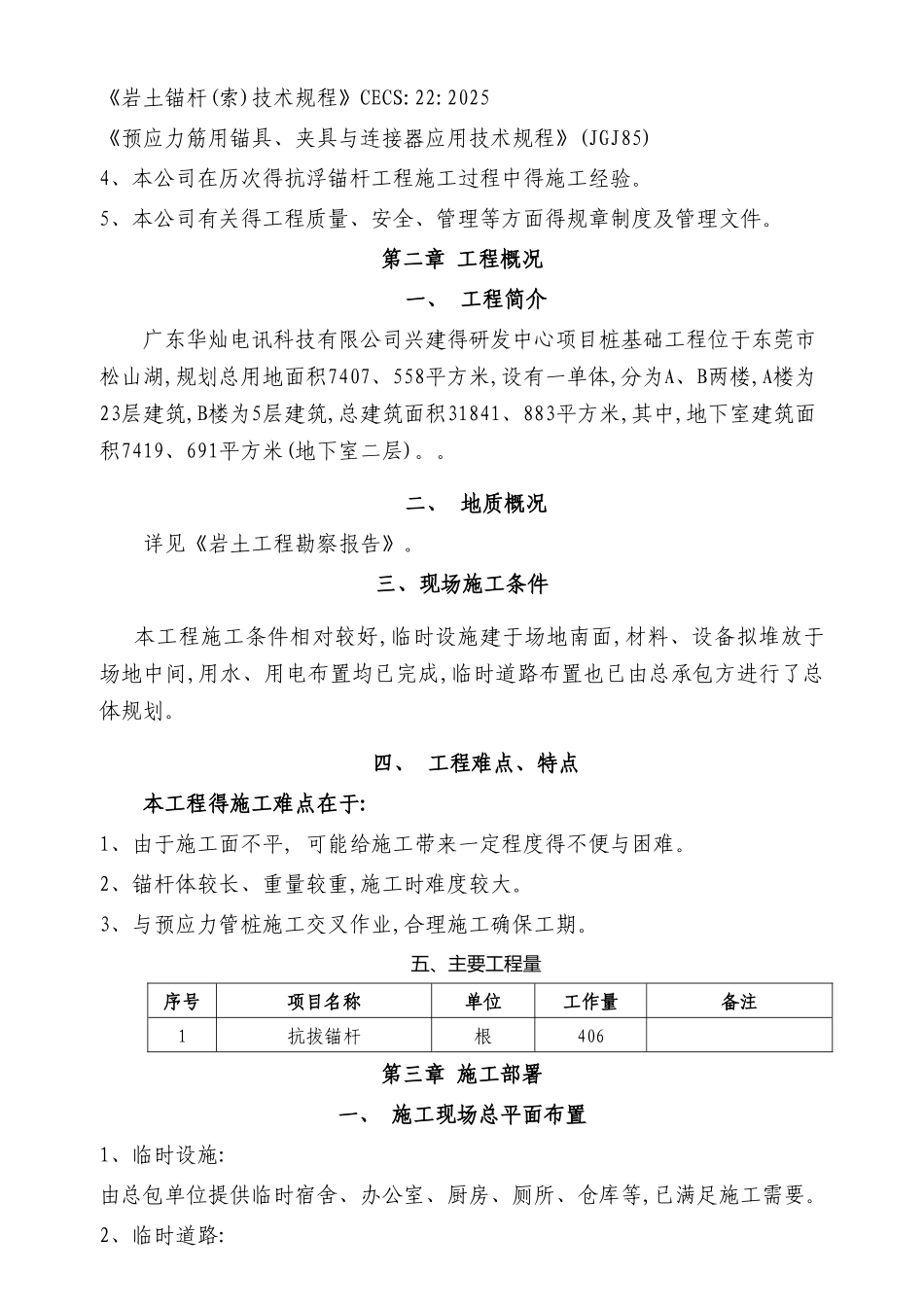 抗浮锚杆施工组织_第2页