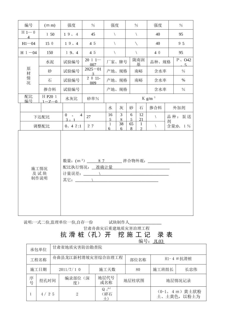 抗滑桩的表格__第2页