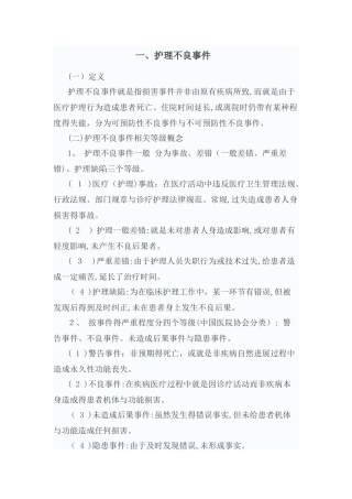 护理不良事件的分级与分类