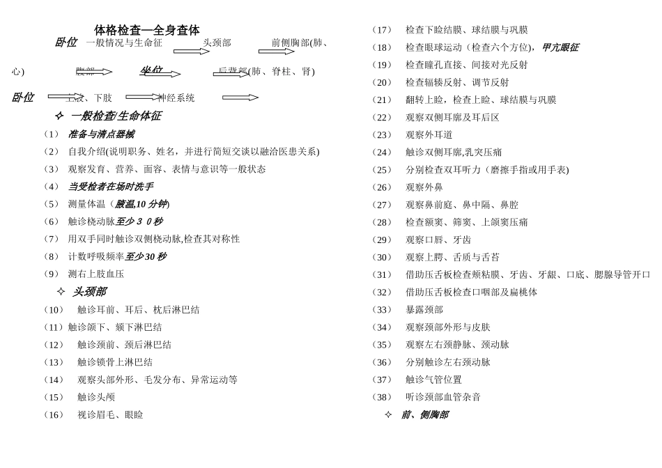 护理体检全身查体顺序--更新_第1页