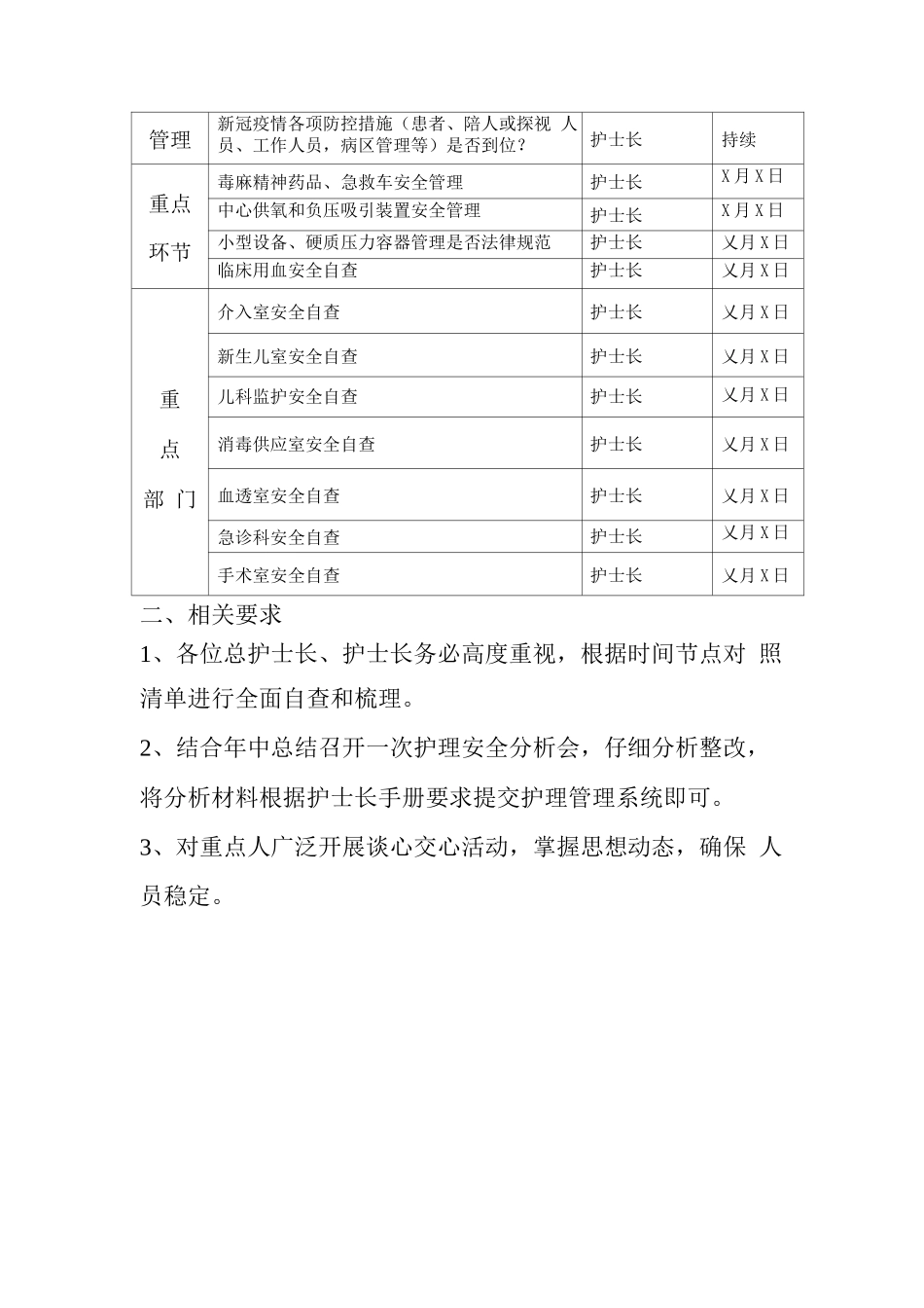 护理安全大反思、大清查、大整改任务清单_第3页