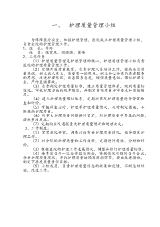 护理质量管理体系