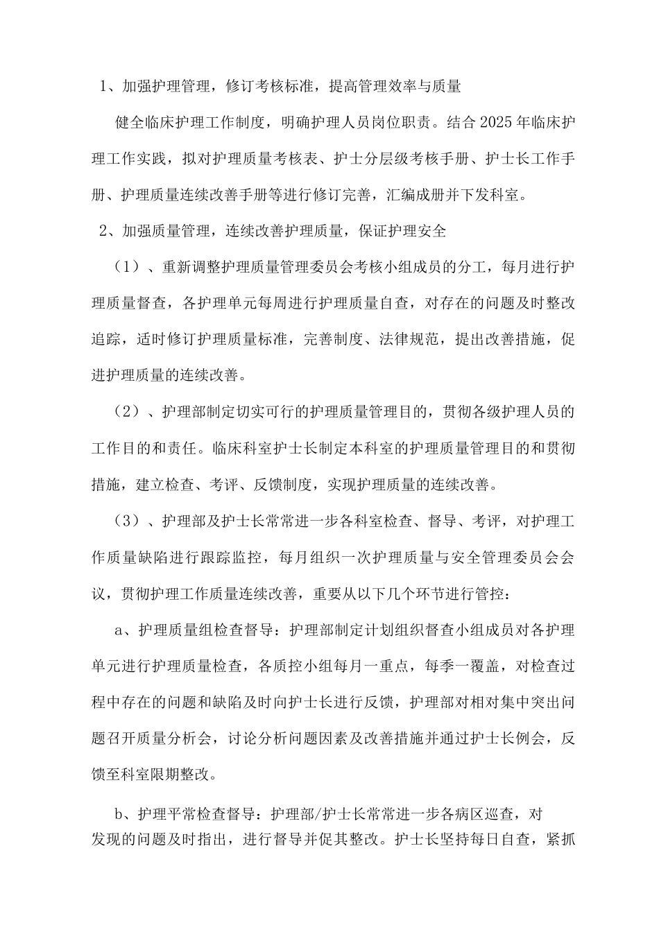 护理部工作计划终版_第2页