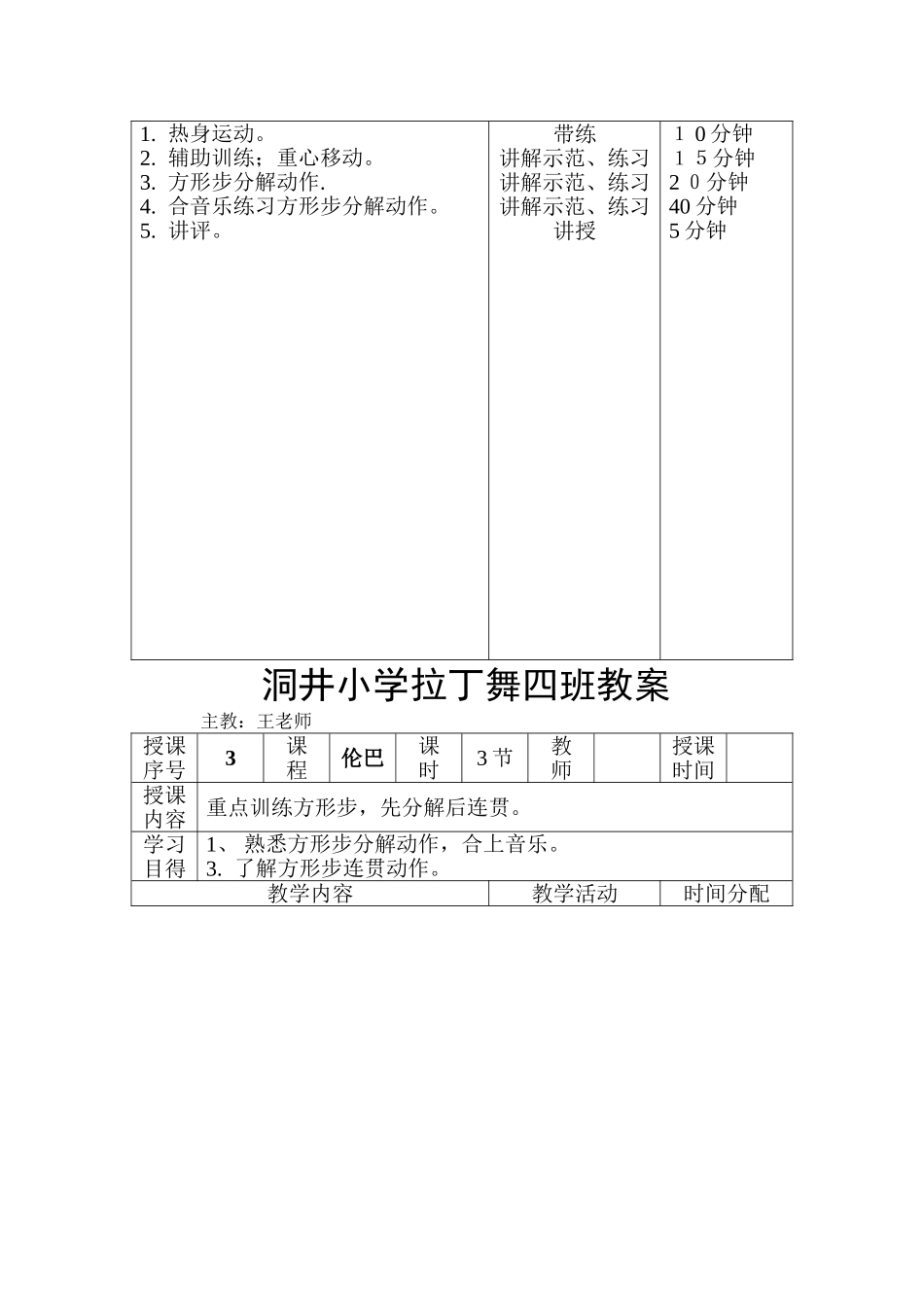 拉丁舞初级教案_第2页