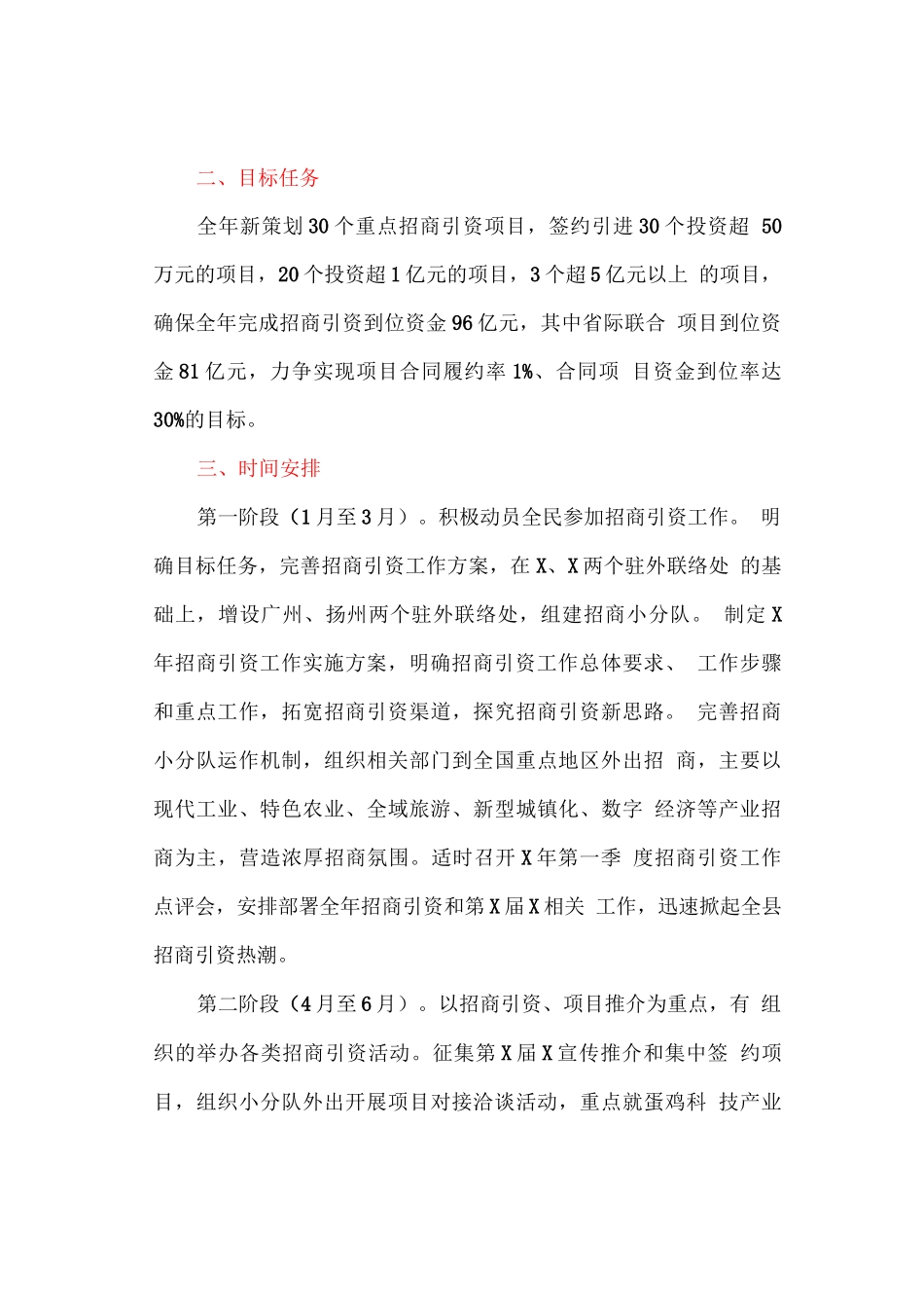 招商引资工作实施方案_第2页