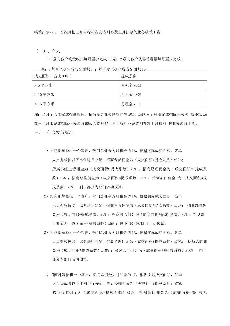 招商部绩效考核及管理制度_第3页