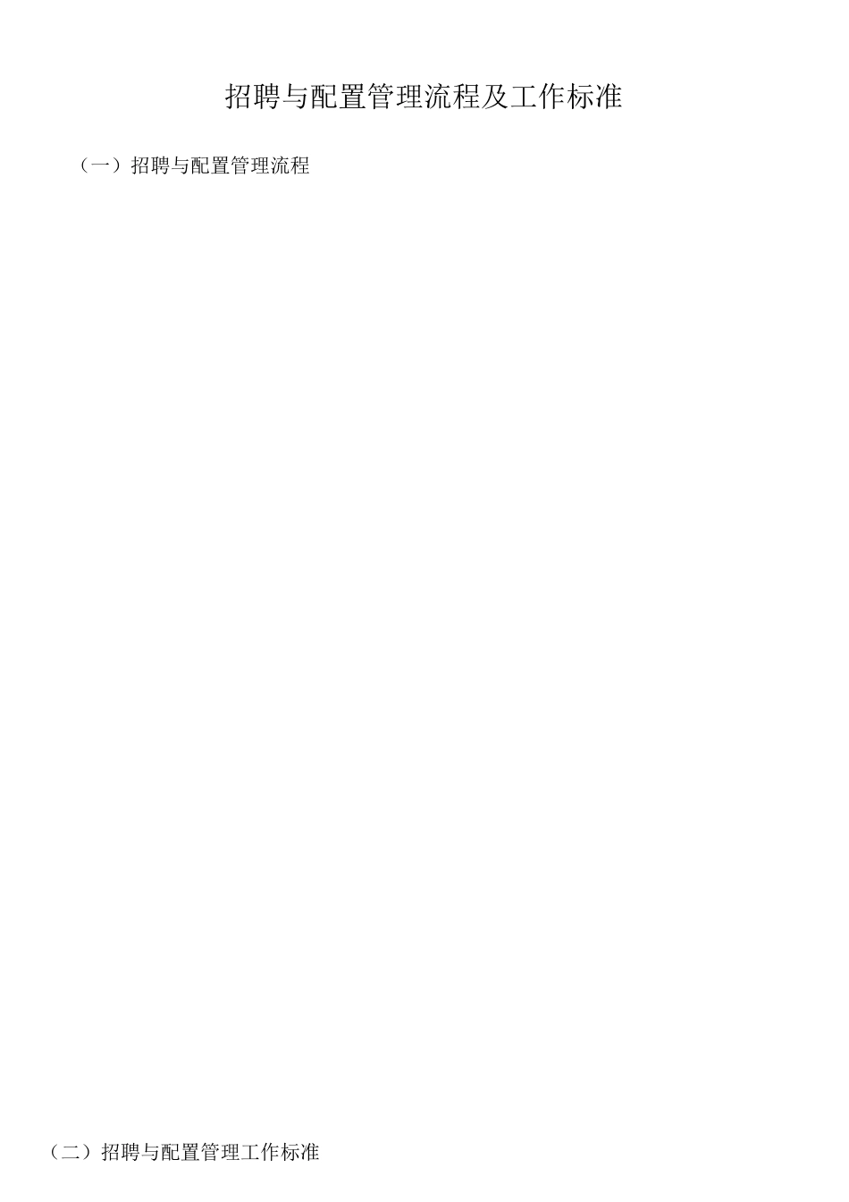 招聘与配置管理流程及工作标准_第1页