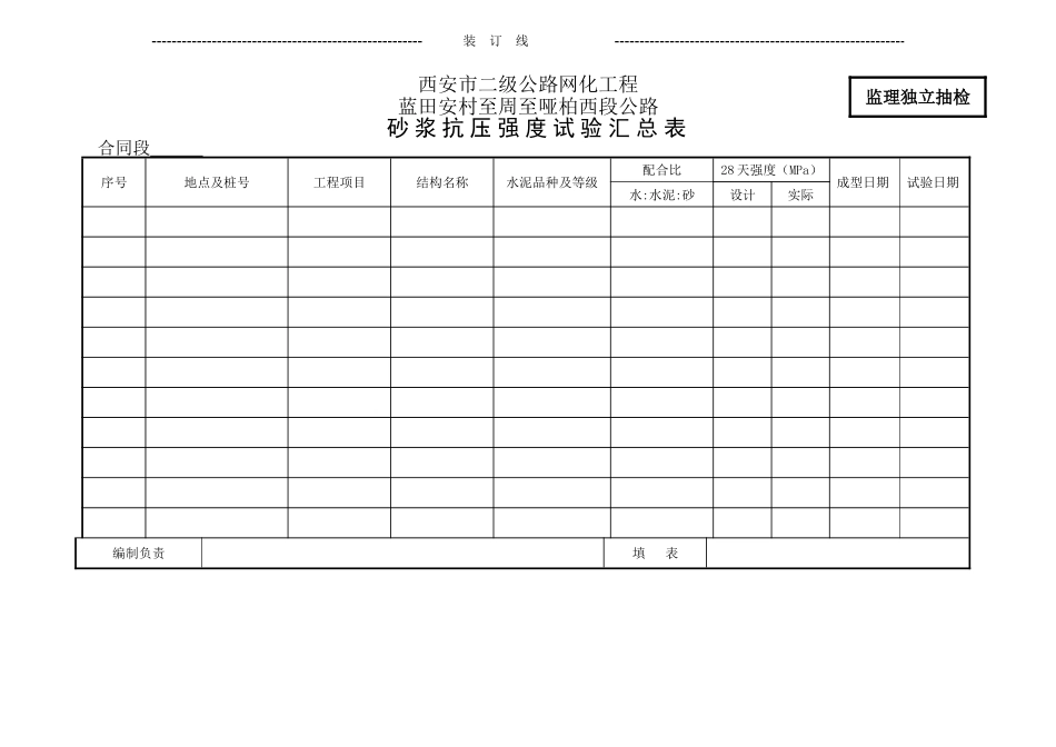 挡土墙工程检查表格_第2页