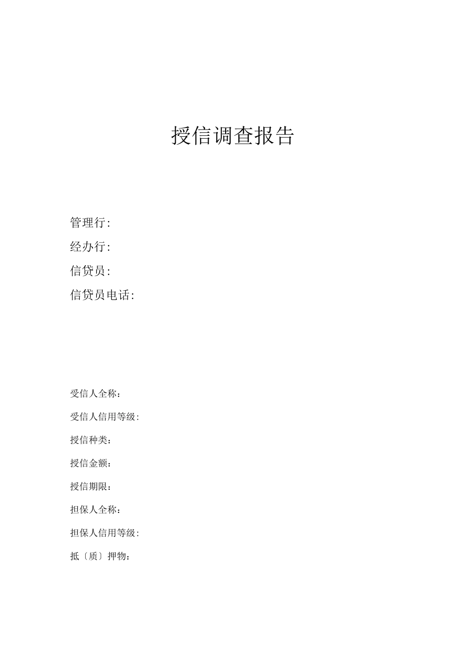 授信调查报告_第1页