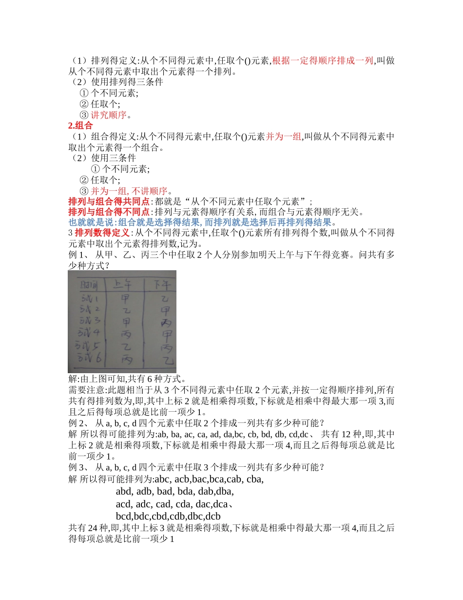 排列组合基础知识_第2页