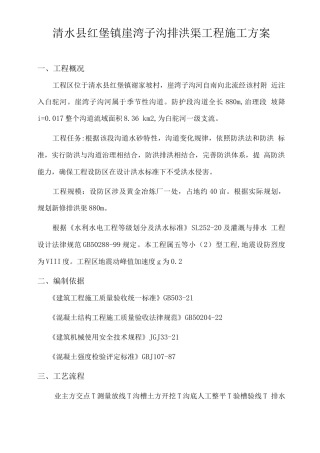 排水渠施工方案