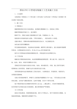 排水管道安装施工工艺及施工方法