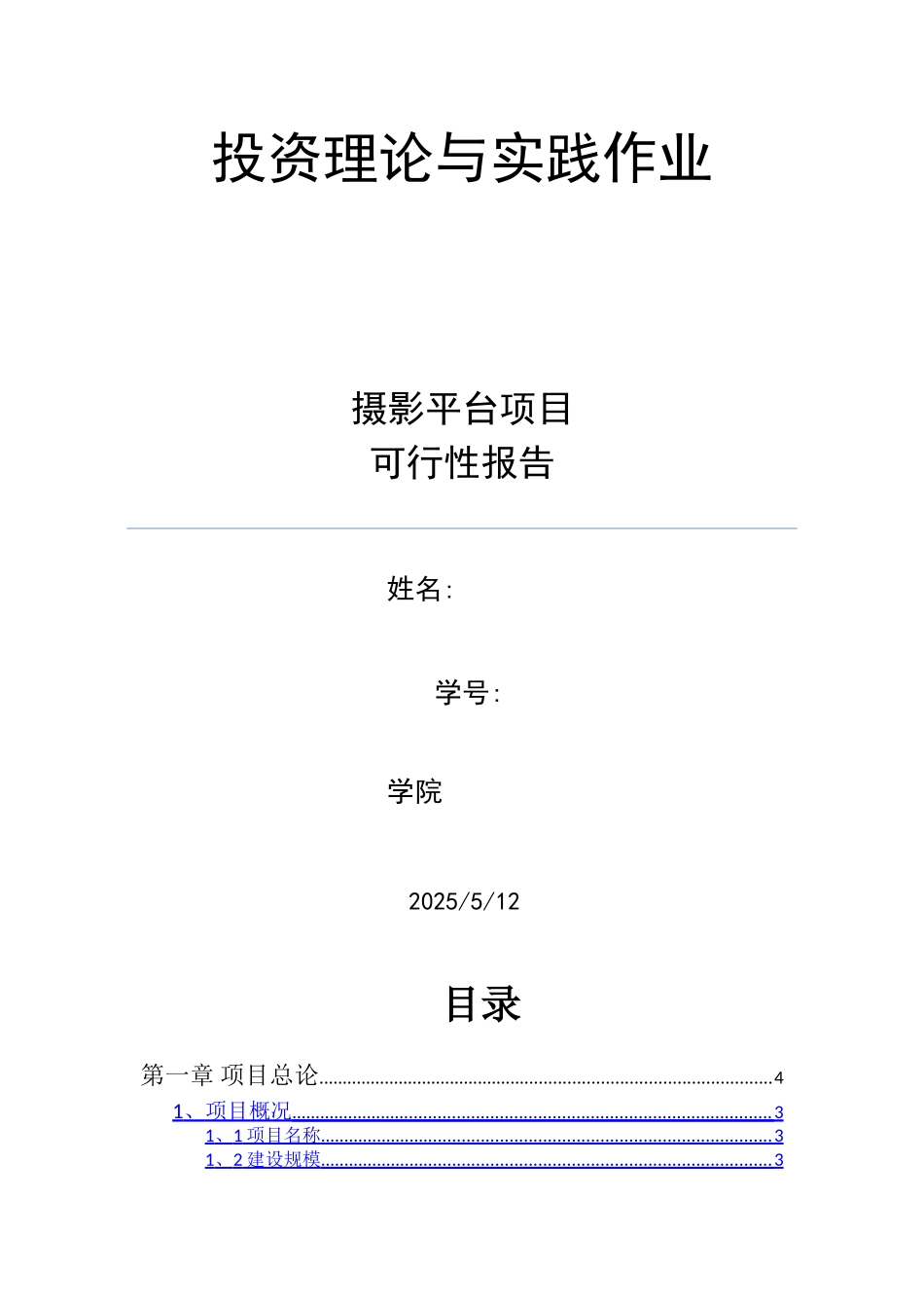摄影平台可行性报告_第1页