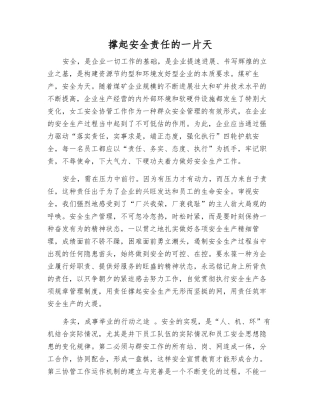 撑起安全责任的一片天