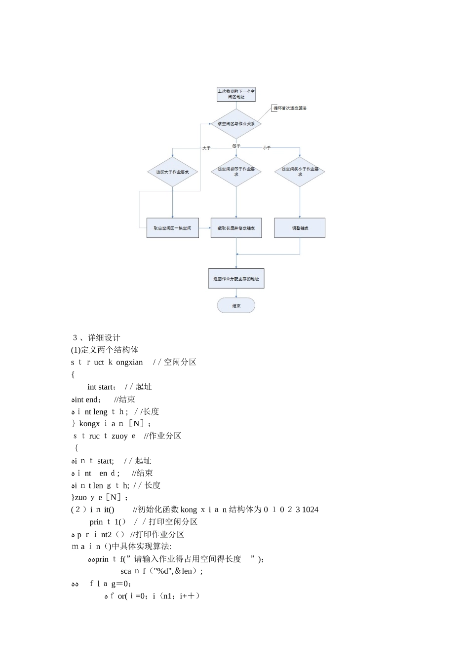 操作系统实验-可变分区内存分配首次适应算法模拟_第2页
