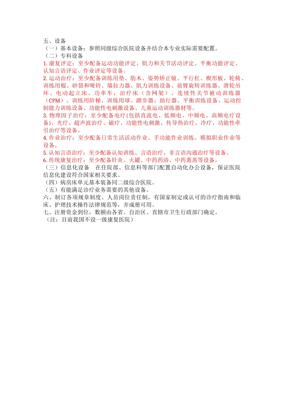 政-康复医院基本标准_第3页
