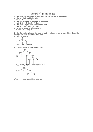 教你如何画语言学树型图
