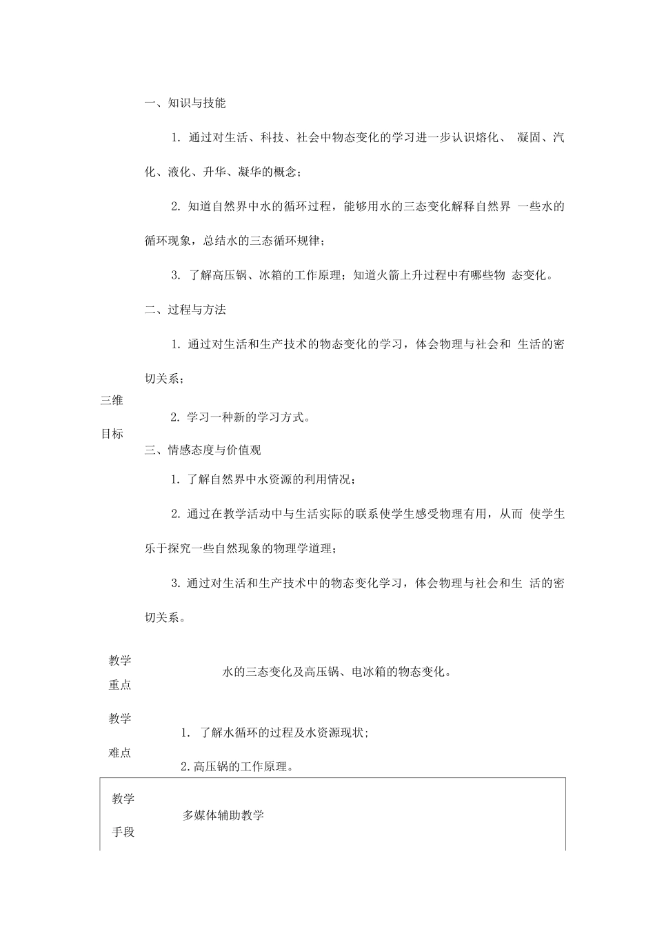 教学设计生活中的物态变化_第2页