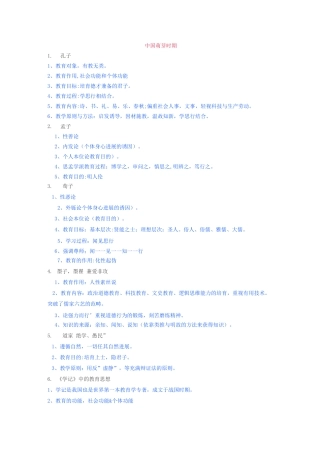 教师招聘教育综合主要人物与主要思想