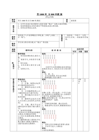 教案--男1000米_女800米