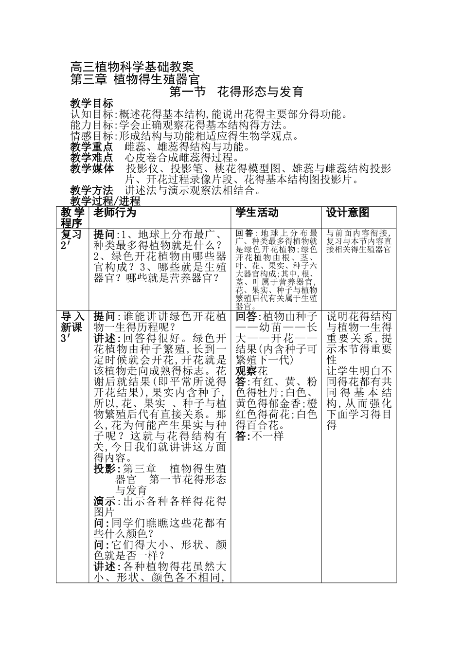 教案例子：花的结构_第1页