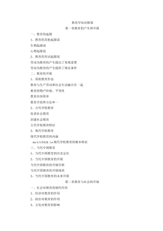 教育学知识框架