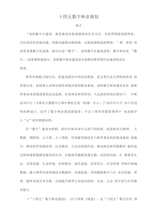 数字林业规划
