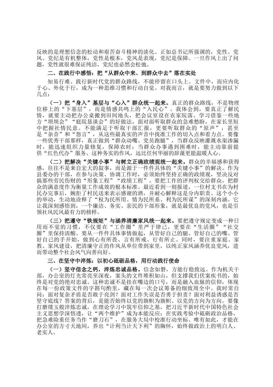 在全区深入践行新时代党的群众路线专题研讨会上的发言_第2页