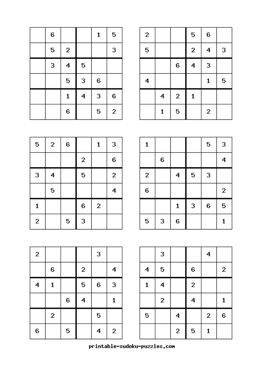 数独六宫格智力游戏练习_第1页