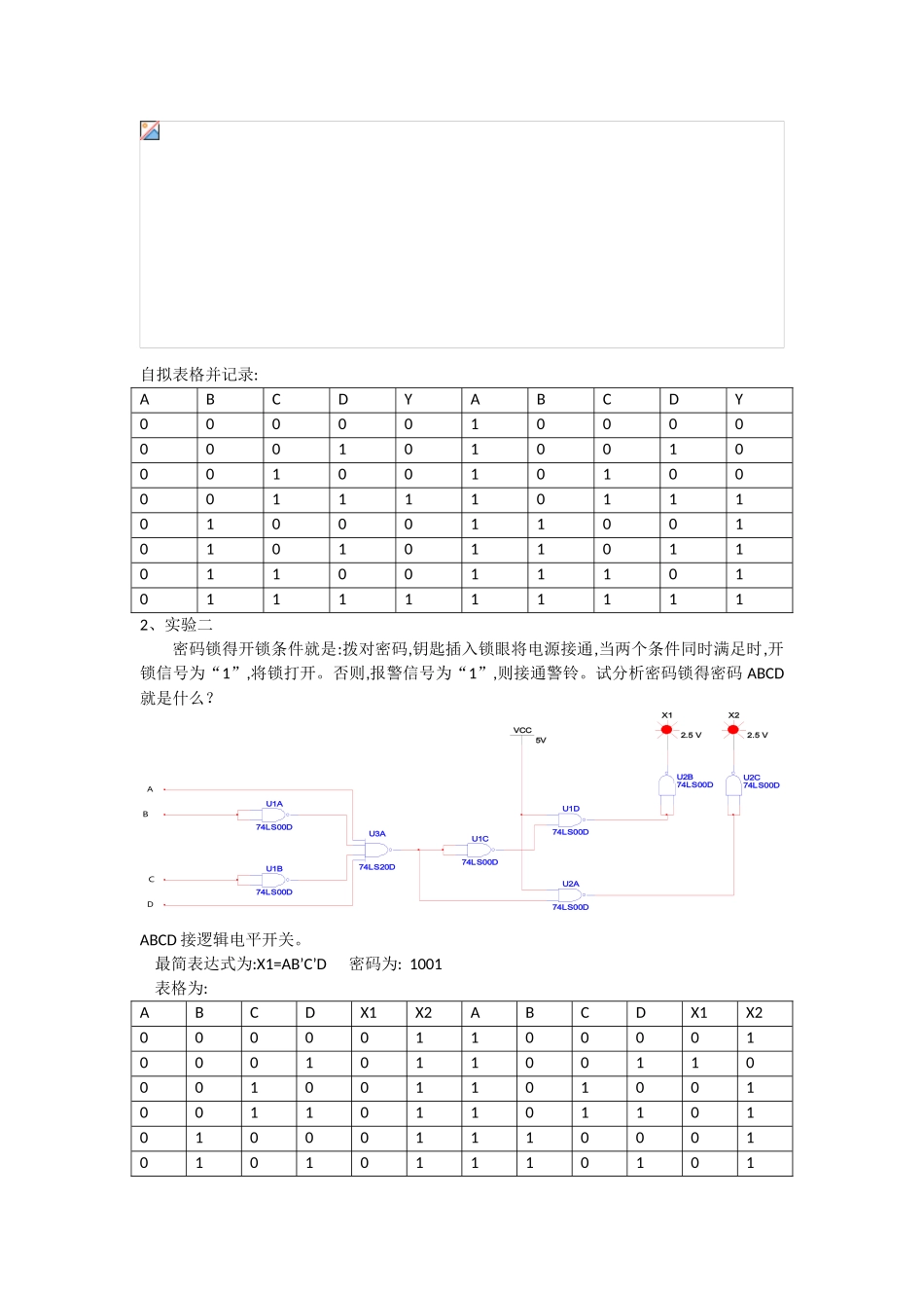 数电实验实验报告_第2页
