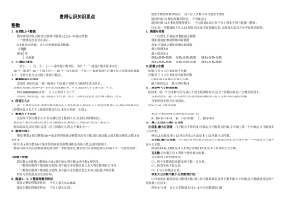 数的认识--知识点梳理