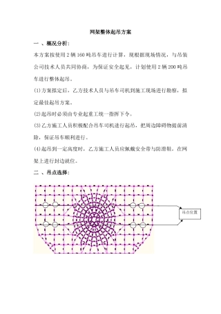 整体吊装网架方案