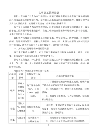 文明施工管理措施