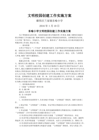 文明校园创建工作实施方案