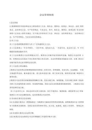 新奥集团-会议制度