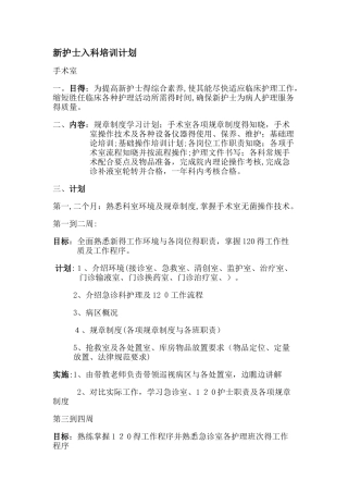 新护士带教计划