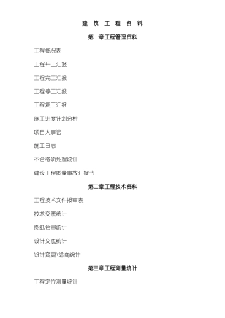 新版建筑工程资料全套模板
