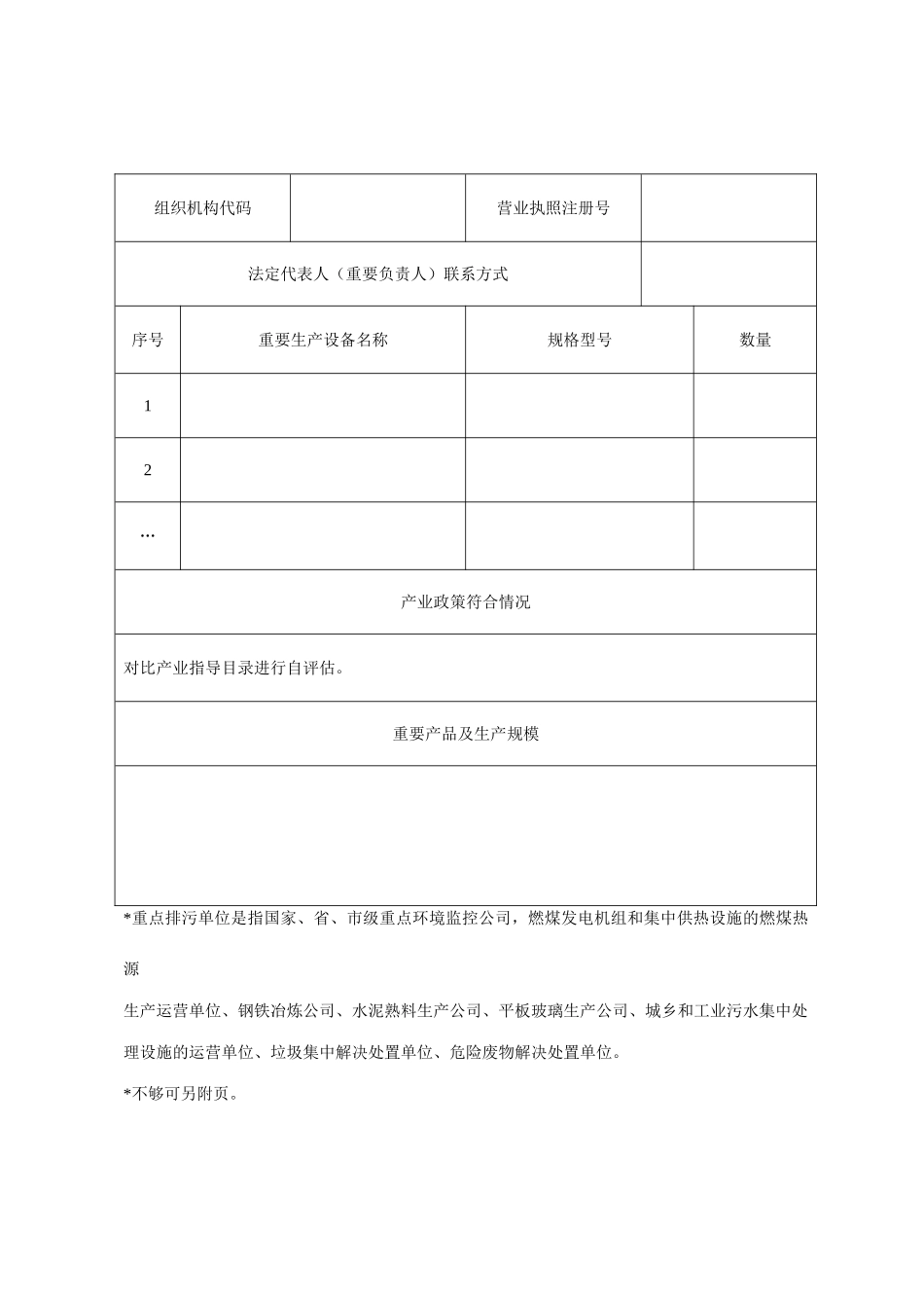 新版排污许可证申请表_第2页