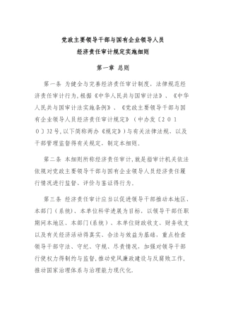 新经责审计实施细则