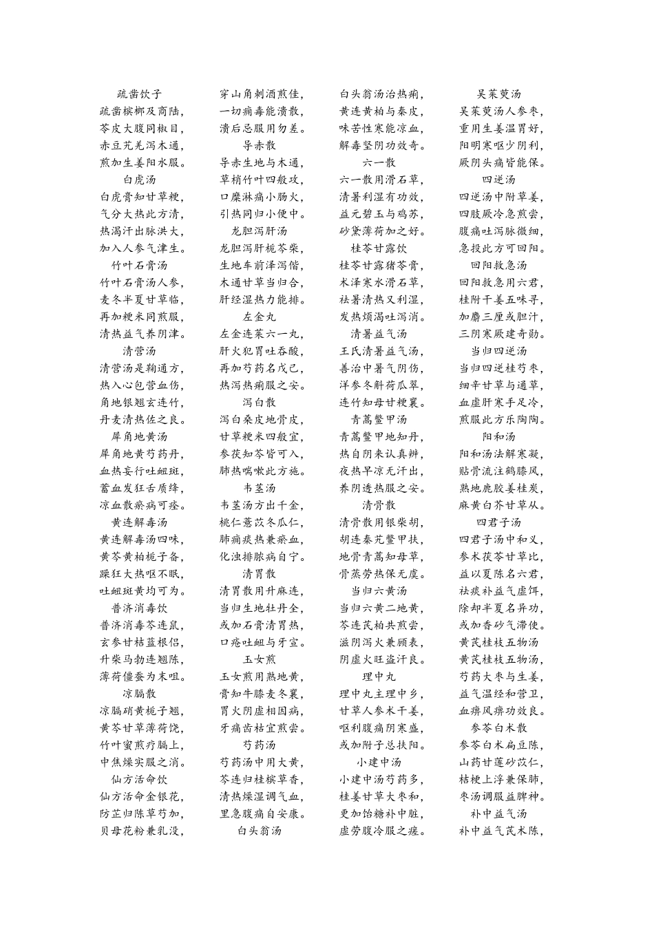 方剂学五版教材方歌_第2页