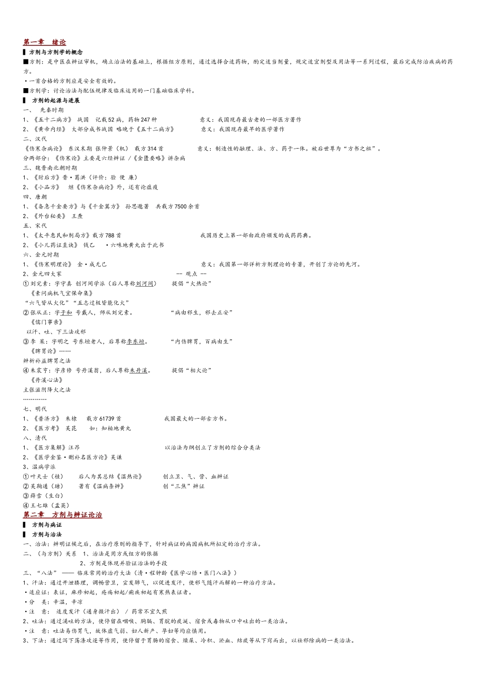 方剂学笔记-完美打印版_第1页