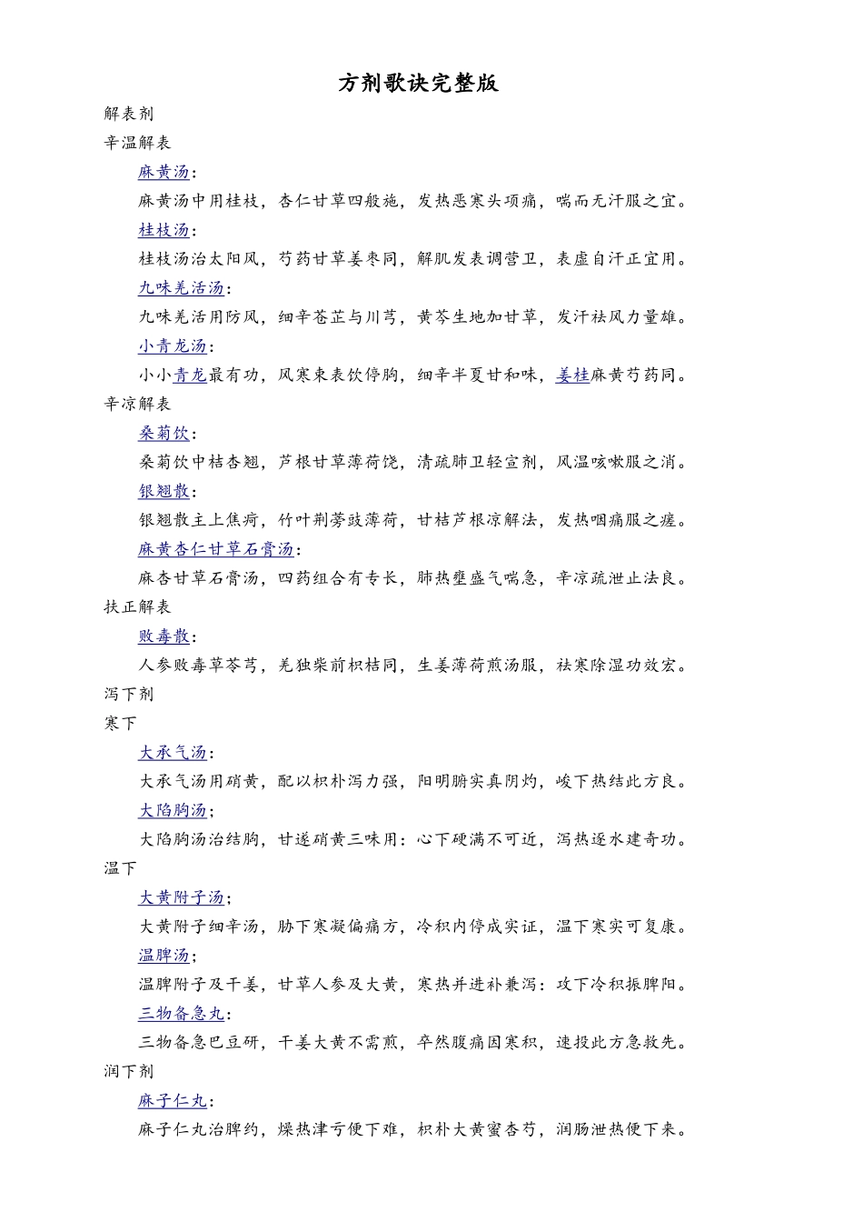 方剂歌诀完整版_第1页