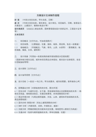 方案设计文本制作流程