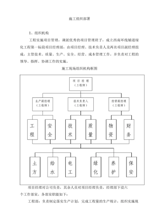 施工组织部署